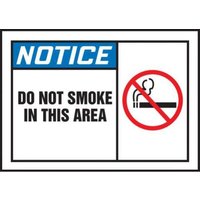 Safety Label, 3 1/2 in H, 5 in W, Vinyl, Horizontal Rectangle, English, LSMK803VSP, PK5