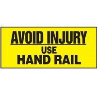 Accuform LSTF501XVE Safety Label: Avoid Injury - Use Hand Rail