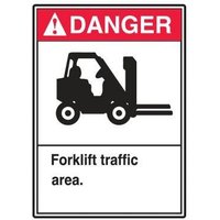 Danger Sign Label, 5 in H, 3 1/2 in W, Vinyl, Vertical Rectangle, English, LVHR001VSP, PK5