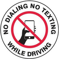 Accuform LVHR414 Safety Label: No Dialing - No Texting While Driving