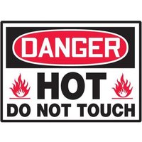 Accuform LWLD110XVE OSHA Danger Safety Label: Hot - Do Not Touch