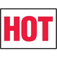 Accuform LWLD500VSP 3-1/2"" x 5"" Safety Label: Hot Red/White Reflective Sheet