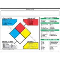 “5" x 7" NFPA Target Organ Label Adhesive-Poly Sheet“