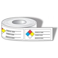 Accuform LZN601PS NFPA Diamond Identifier Roll Labels: Common Chemical Identifier