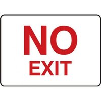 Accuform MADC528XP 10"" x 14"" Safety Sign: No Exit Red/White Accu-Shield