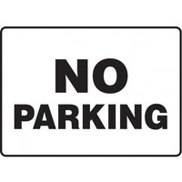 Accuform MADC864VP 14"" x 20"" Safety Sign: No Parking Red/White Plastic