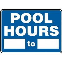 Accuform MADM440XP 10"" x 14"" Safety Sign: Pool Hours Accu-Shield