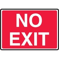 Accuform MADM464VA 10"" x 14"" Safety Sign: No Exit Aluminum