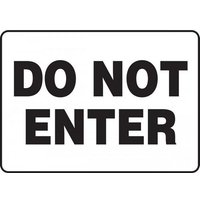 Accuform MADM984VP 10"" x 14"" Safety Sign: Do Not Enter Plastic
