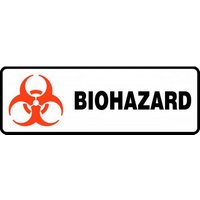 Accuform MBHZ511XP 4"" x 12"" Safety Sign: Biohazard, Accu-Shield