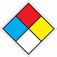 Accuform MBLMG10 10"" Diamond NFPA Blank Placard & Placard Kit, Magnetic Vinyl