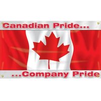 Accuform MBR764 28"" x 8-ft Safety Banner: Canadian Pride - Company Pride