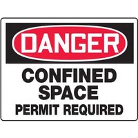 Accuform MCSP086XL BIGSigns OSHA Danger Safety Sign: Confined Space - Permit Required