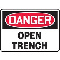 Accuform MCSP182VA OSHA Danger Safety Sign: Open Trench