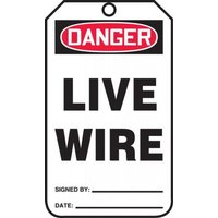 Caution, PF-Cardstock, 3-1/4 in Width, 1/4 in Height, ,25 PK