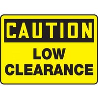 Accuform MECR615VA OSHA Caution Safety Sign: Low Clearance