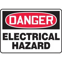 Accuform MELC037XL 10"" x 14"" OSHA Danger Safety Sign: Electrical Hazard, Aluma-Lite