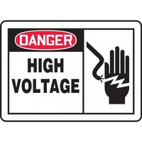 Accuform MELC077VP OSHA Danger Safety Sign: High Voltage With Graphic