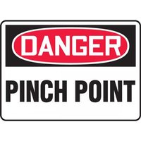 Accuform MEQM205XT OSHA Danger Safety Sign: Pinch Point