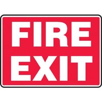 Accuform MEXT923VS Safety Sign: Fire Exit (White Text On Red)