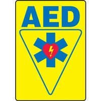 “20" x 14" Aluma-Lite Sign with Legend: "AED"“
