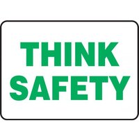 “10" x 14" Accu-Shield Sign: "Think Safety"“