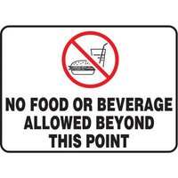 Accuform MHSK591VS Safety Sign: No Food Or Beverage Allowed Beyond This Point