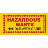 Accuform MHZW21EVP Hazardous Waste Label: Hazardous Waste - Handle With Care!