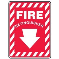 Accuform MLFX578GF Glow-In-The-Dark Safety Sign: Fire Extinguisher