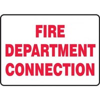 Accuform MLFX909GP 10"" x 14"" Safety Sign: Fire Department Connection