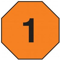 Accuform MPG121XV Military Fire Division Symbols: Fire Division 1 or 5