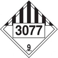 Accuform MPL793VP10 4-Digit DOT Placards: Hazard Class 9 - 3077 (Environmental Hazard-Solid)