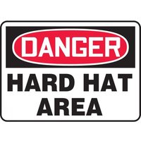 Accuform MPPA006VS OSHA Danger Safety Sign: Hard Hat Area