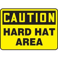 Accuform MPPA614VA OSHA Caution Safety Sign: Hard Hat Area