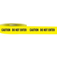 Accuform MPT31 3"" x 1000-ft Plastic Barricade Tape: Caution Do Not Enter, Aluminum