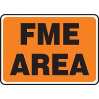 Accuform MQTL542VP 10"" x 14"" Safety Sign: FME Area, Plastic