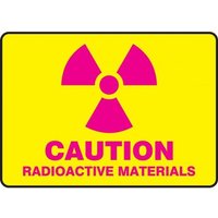 Accuform MRAD502XL 10"" x 14"" Caution Safety Sign: Radioactive Materials, Aluma-Lite