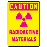 Accuform MRAD617VP 14"" x 10"" OSHA Caution Safety Sign: Radioactive Materials, Plastic