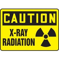 Accuform MRAD637XT 10"" x 14"" OSHA Caution Safety Sign: X-Ray Radiation, Dura-Plastic