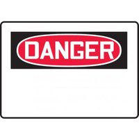Accuform MRBH207PBAR 14"" x 20"" OSHA Danger Safety Sign Blank, Dry-Erase Aluminum