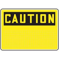 Accuform MRBH646VP 14"" x 20"" OSHA Caution Grid-Lined Blank, Plastic