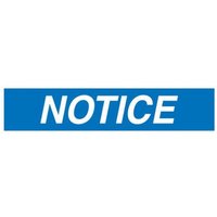 Accuform MRHH824XV 2-7/8"" x 13"" ANSI Notice Header, Adhesive Dura-Vinyl