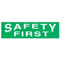 Accuform MRHH905XV 3-3/4"" x 12-1/2"" OSHA Safety First Header, Adhesive Dura-Vinyl