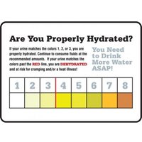 Accuform MRST583VS 10"" x 14"" Safety Signs: Are You Properly Hydrated, Adhesive Vinyl