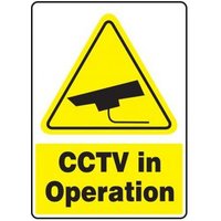 Accuform MSEC572VP 18"" x 12"" Safety Sign: CCTV In Operation, Plastic