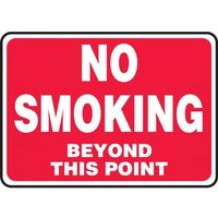 Accuform MSMG510XP 10"" x 14"" Safety Sign: No Smoking Beyond This Point, Accu-Shield