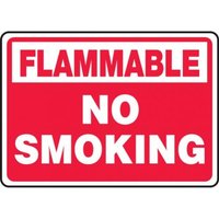 Accuform MSMG529XL 10"" x 14"" Flammable Safety Sign: No Smoking, Aluma-Lite