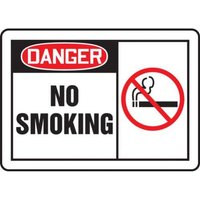 Accuform MSMK001XP 10"" x 14"" OSHA Danger Safety Sign: No Smoking, Accu-Shield