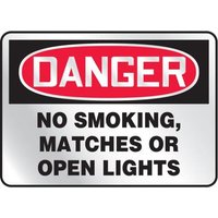 Accuform MSMK136RV 10"" x 14"" Smoking Control Sign, Reflective Sheet