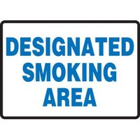 Accuform MSMK430XP 10"" x 14"" Safety Sign: Designated Smoking Area, Accu-Shield